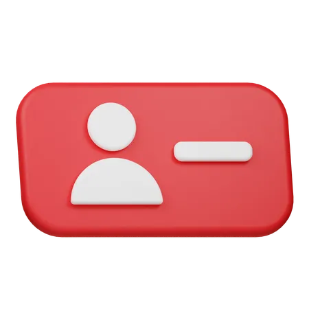 Free Unfollow  3D Icon