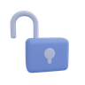 unlock padlock design asset