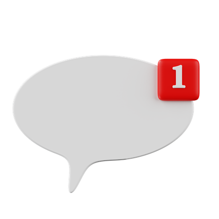Free Unread Massage Chat  3D Icon