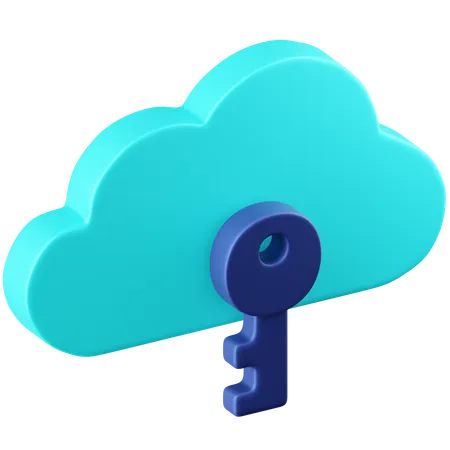Free Unsecure Cloud  3D Icon