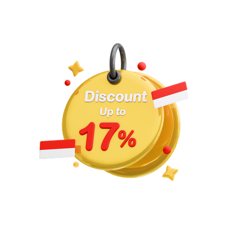 Free Up To Seventy Percentage Discount  3D Icon