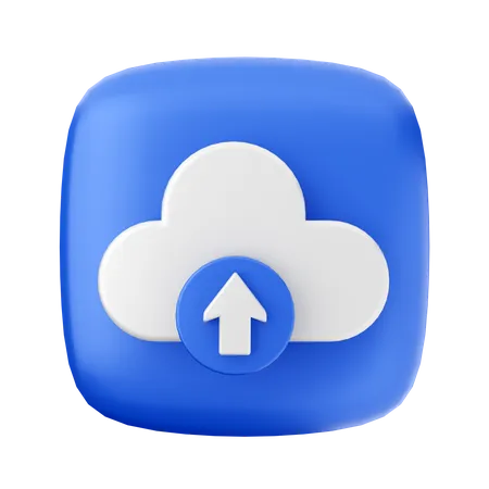 Free Upload Cloud  3D Icon