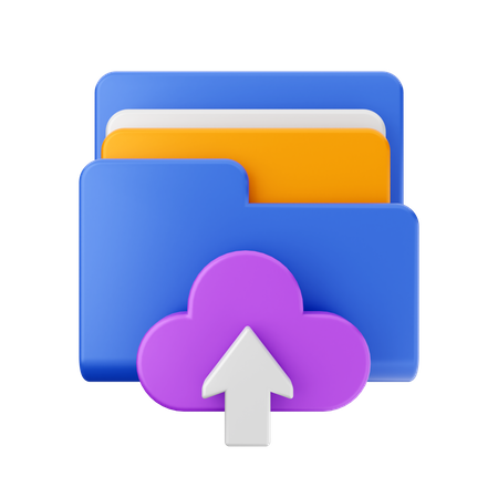 Free Cloud-Ordner hochladen  3D Icon