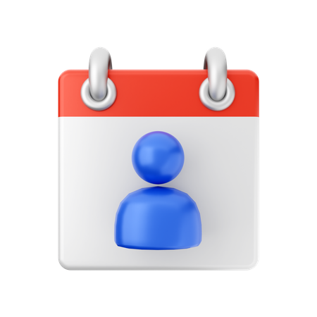 Free User Calendar  3D Icon