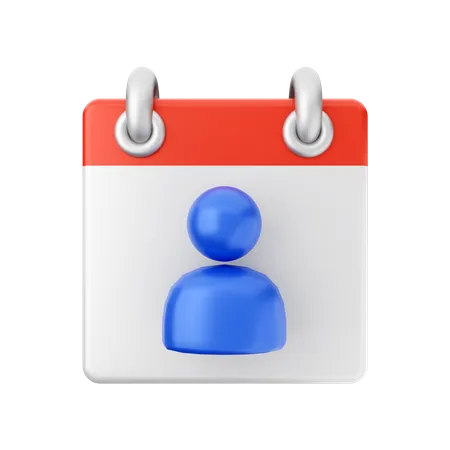 Free User Calendar  3D Icon