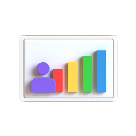Free User Chart  3D Icon