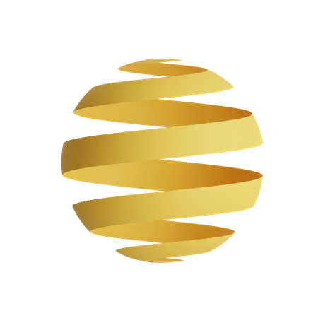 Free Sphère spirale ondulée  3D Illustration