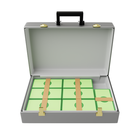 Free Valise avec de l'argent  3D Icon
