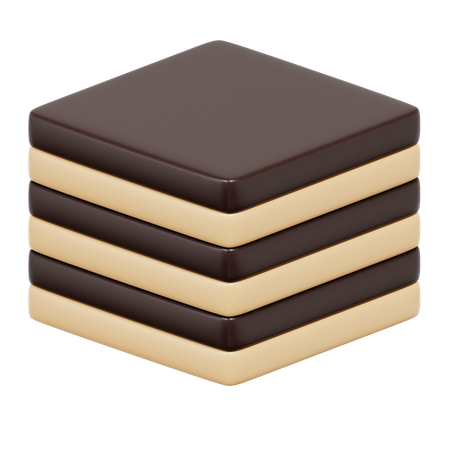 Free Vanille-Schokoladen-Schichtkuchen  3D Icon