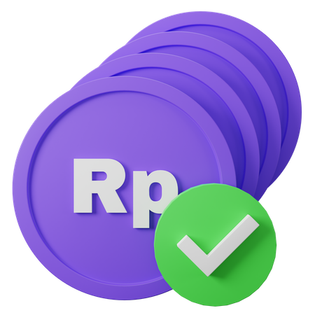 Free Verified Rupiah Money  3D Icon