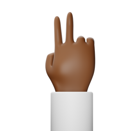 Free Victory Hand Gesture  3D Icon