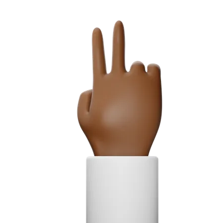 Free Victory Hand Gesture  3D Icon