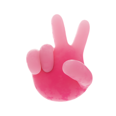 Free Victory hand gesture  3D Icon