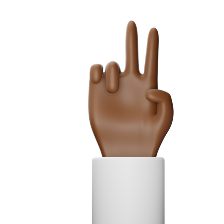 Free Victory Hand Gesture  3D Icon
