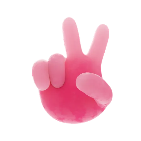 Free Victory hand gesture  3D Illustration