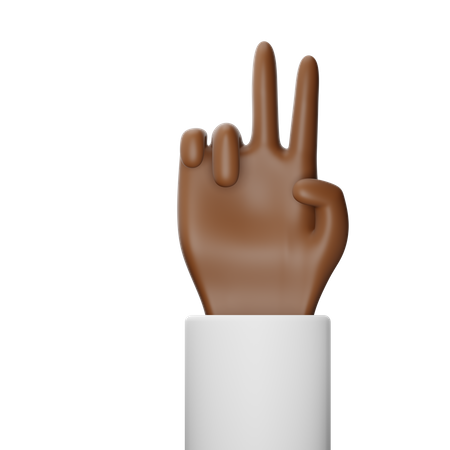 Free Victory Hand Gesture  3D Icon