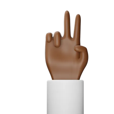 Free Victory Hand Gesture  3D Icon