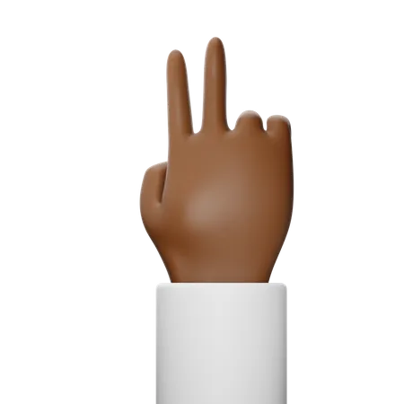 Free 3 D African Hands With Various Fingers Up Or Down 3D Icon
