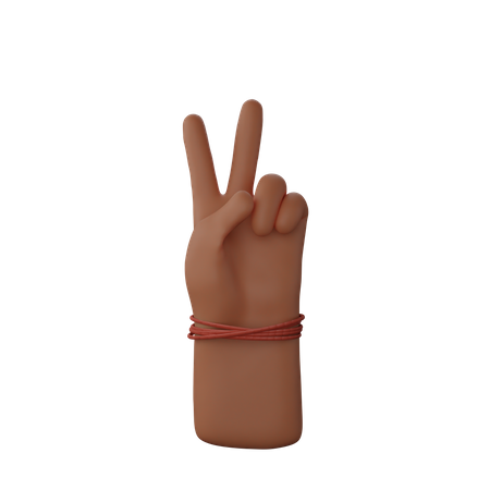 Free Victory sign  3D Illustration