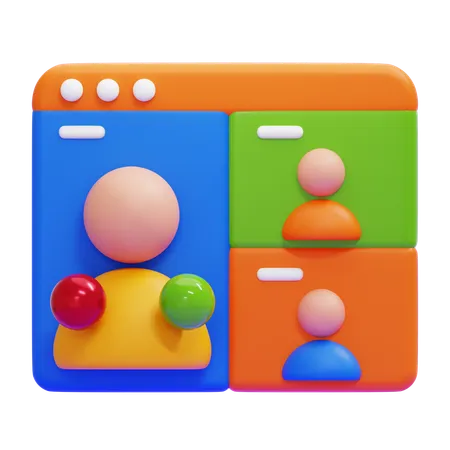 Free VIDEO CONFERENCE  3D Icon