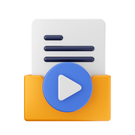 Free Video Folder  3D Icon