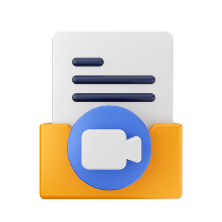 Free Video Folder  3D Icon