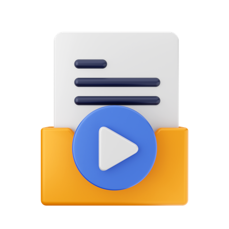 Free Video Folder  3D Icon