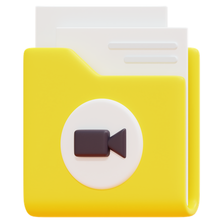 Free Video Folder  3D Icon