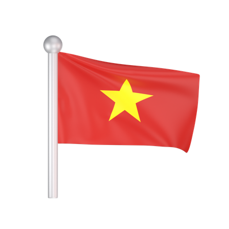 Free Vietnam Flag  3D Icon