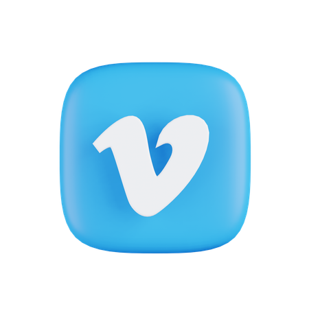 Free Vimeo  3D Icon