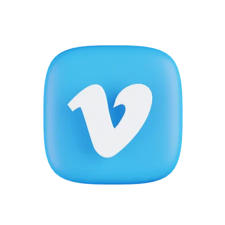 Free Vimeo  3D Icon
