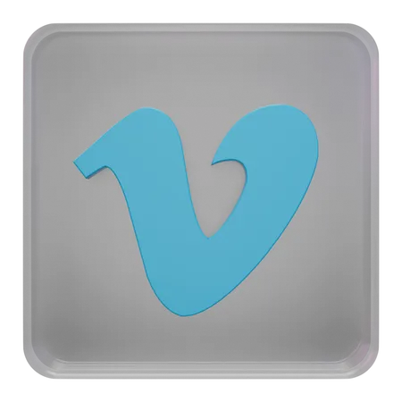 Free Vimeo  3D Icon