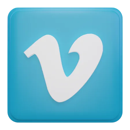 Free Vimeo  3D Icon