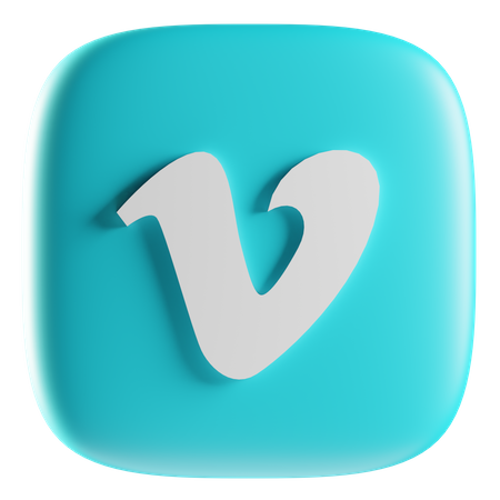 Free Vimeo  3D Icon