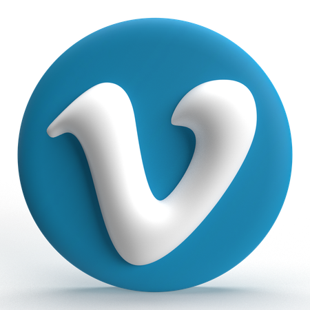 Free Vimeo  3D Icon
