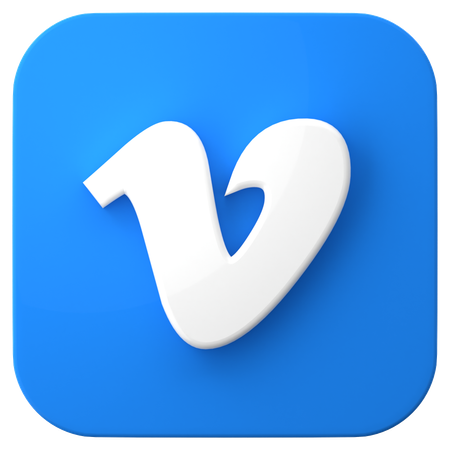 Free Vimeo  3D Icon