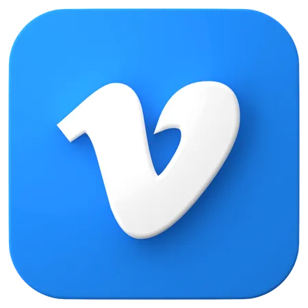 Free Vimeo  3D Icon