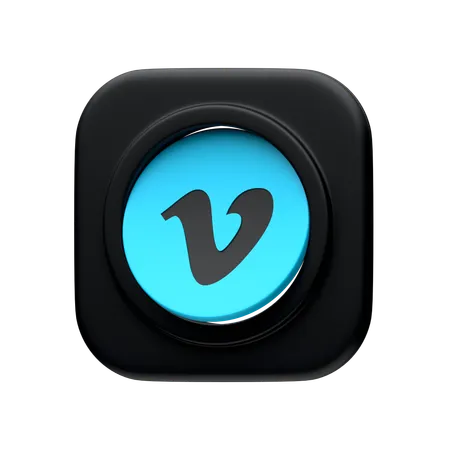 Free Vimeo  3D Icon