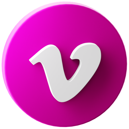 Free Vimeo  3D Icon