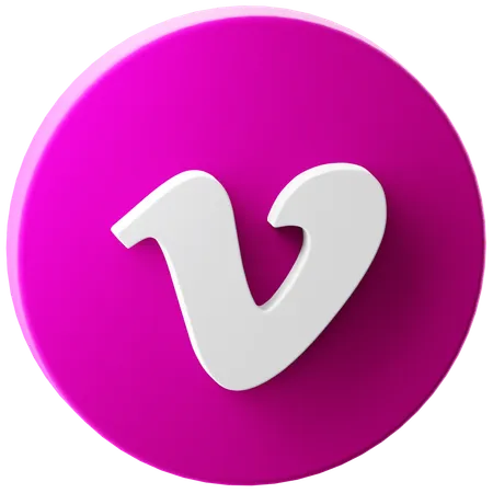 Free Vimeo  3D Icon