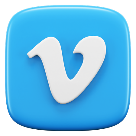 Free Vimeo  3D Icon