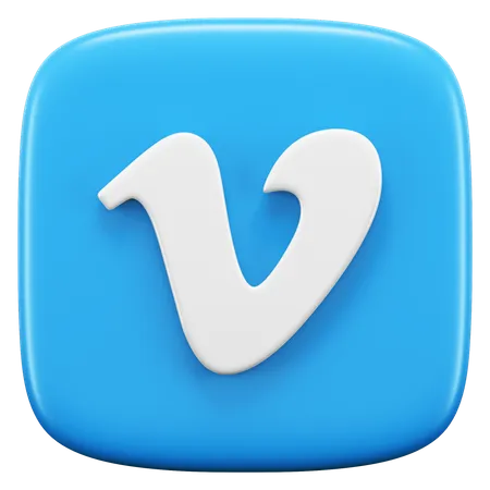 Free Vimeo  3D Icon