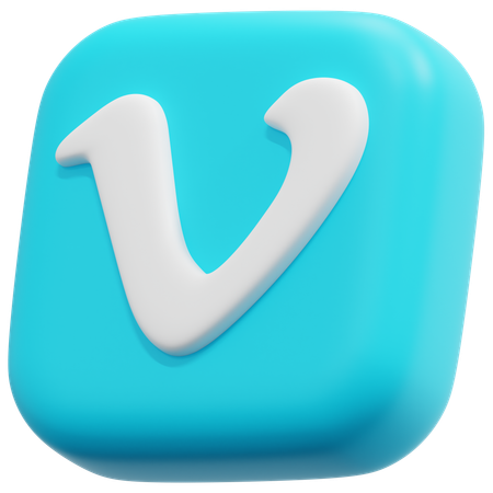 Free Vimeo  3D Icon