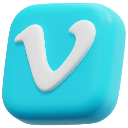 Free Vimeo  3D Icon