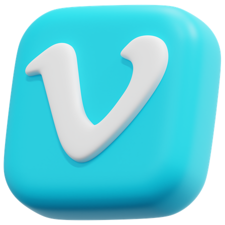 Free Vimeo  3D Icon