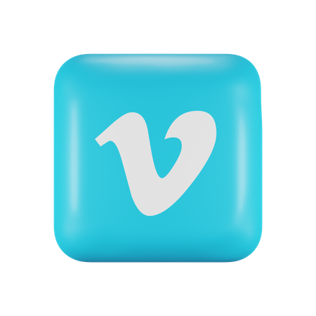 Free Vimeo  3D Icon