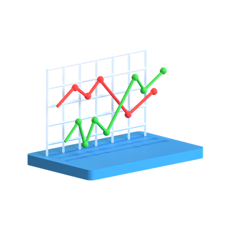 Free Wachstum Diagramm  3D Icon