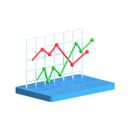 Free Wachstum Diagramm  3D Icon