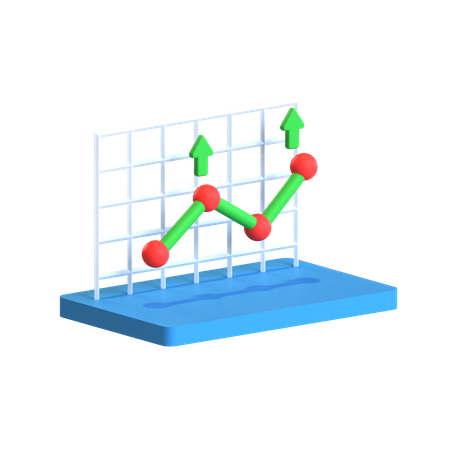 Free Wachstumsdiagramm  3D Icon