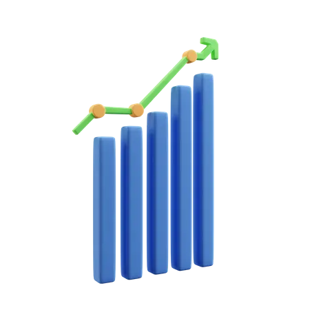 Free Wachstumsdiagramm  3D Illustration